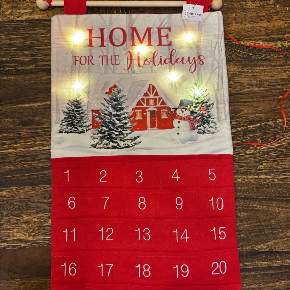 “Home for the Holidays” snowman Countdown Calendar - lights up!!